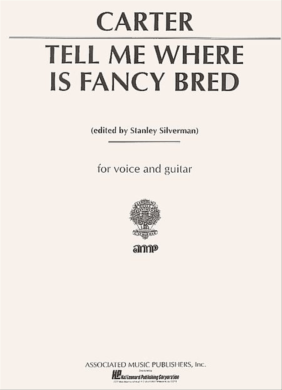 Tell Me Where is Fancy Bred Classical Guitar scores gallery preview page 1