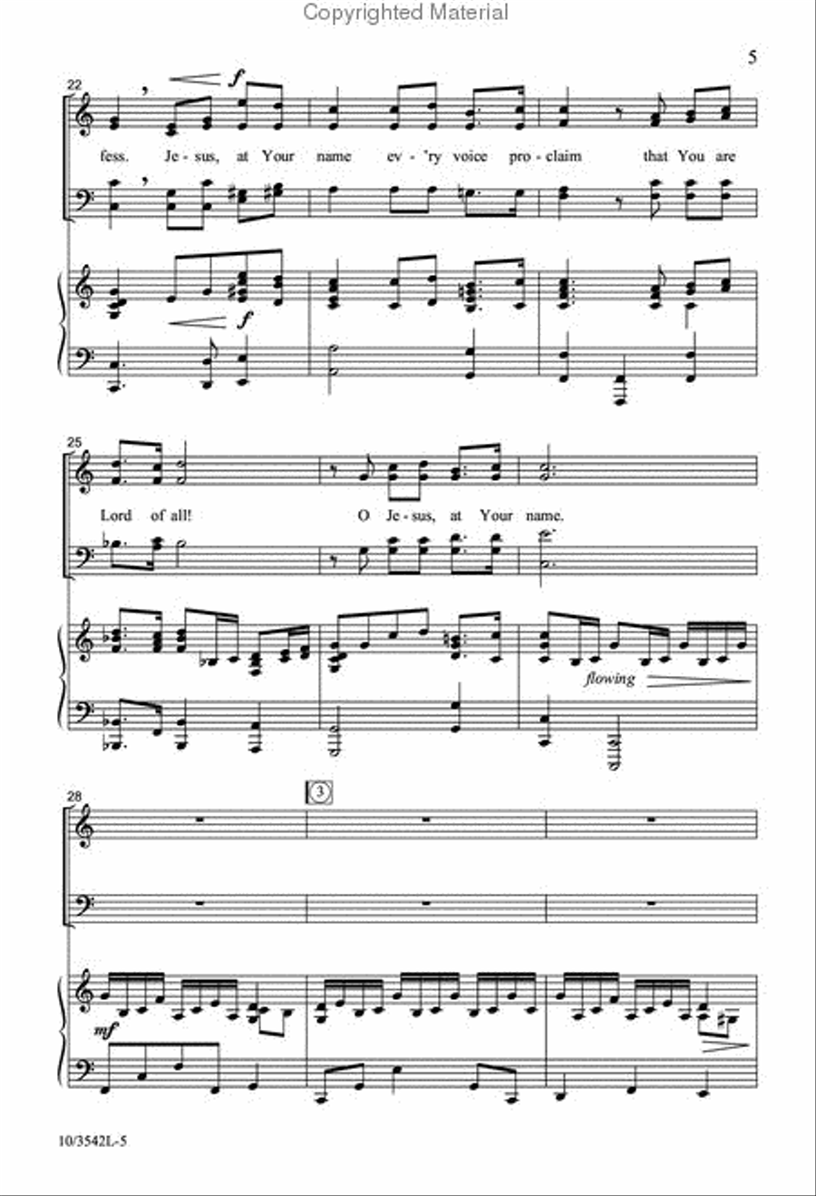 Jesus, at Your Name 4-Part scores gallery preview page 5
