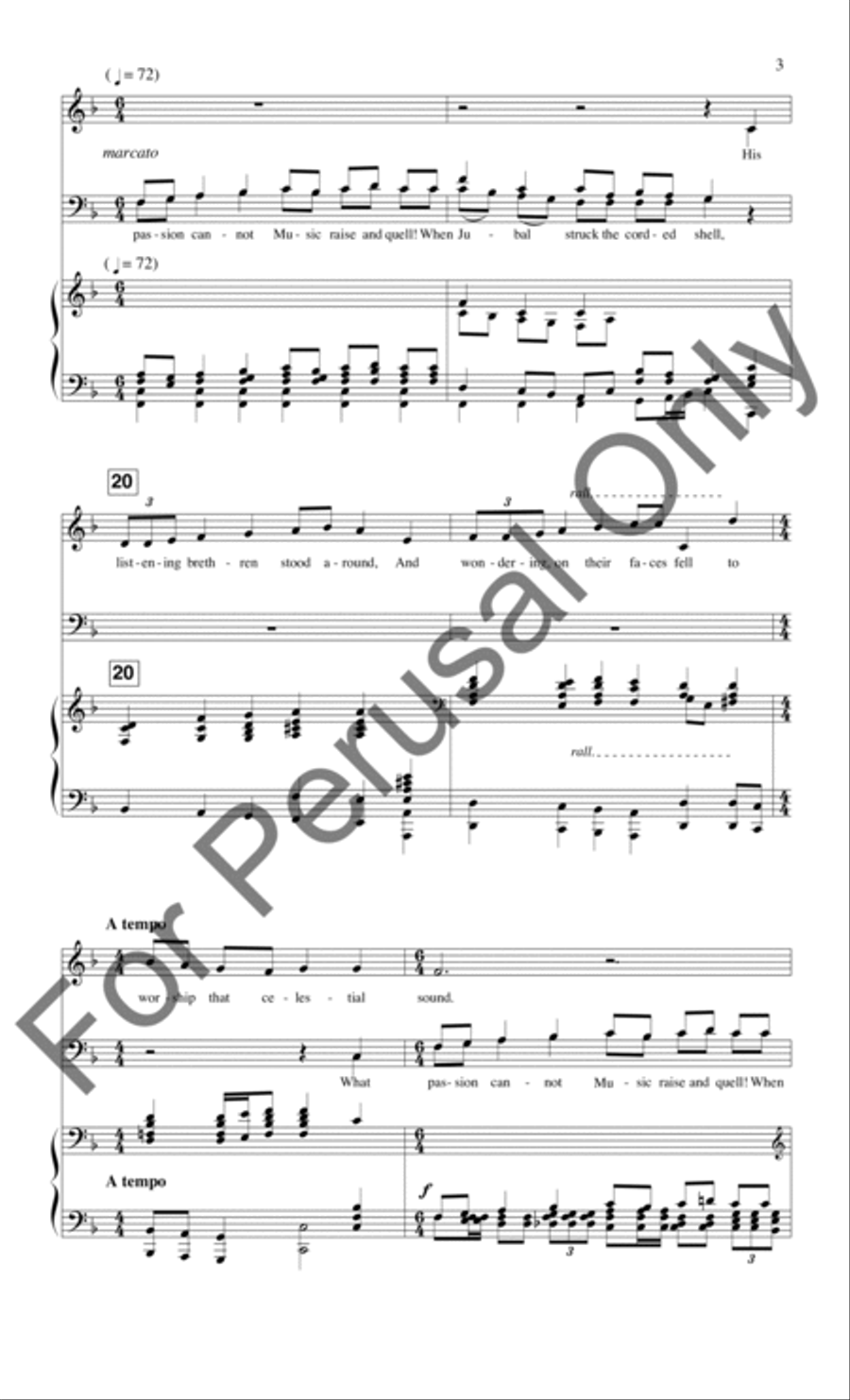 Ode To Music (Choral Score) 4-Part scores gallery preview page 4