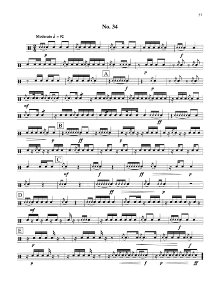 Podemski's Standard Snare Drum Method Snare Drum scores gallery preview page 7