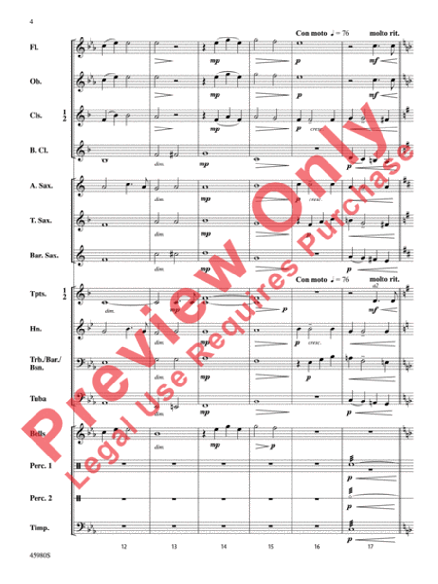 Tribute for Band Concert Band scores gallery preview page 5