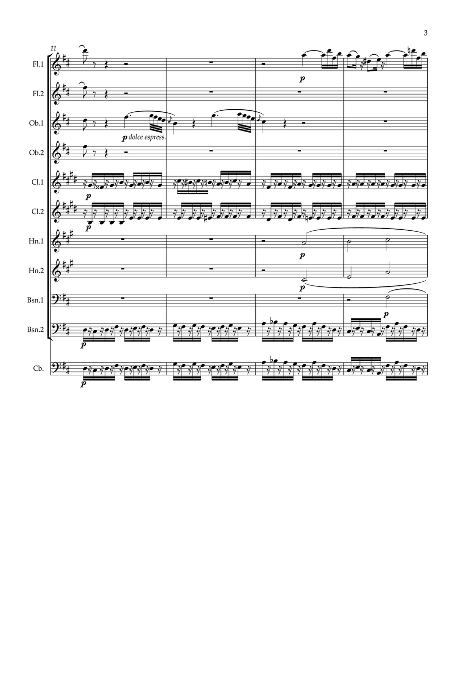 Rossini: The Barber of Seville Overture (Complete) - symphonic wind Large Ensemble scores gallery preview page 3