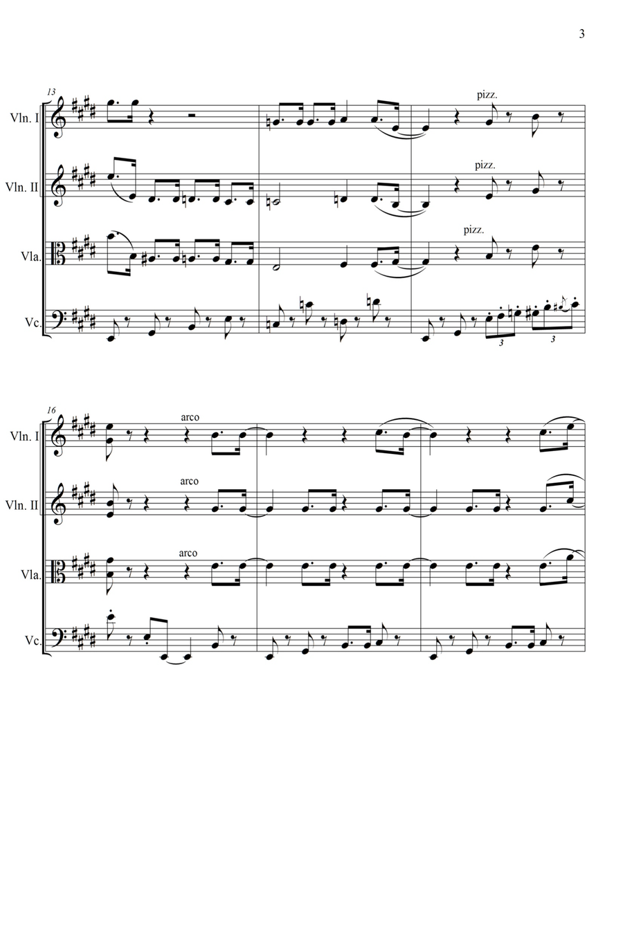 Crazy Little Thing Called Love String Quartet scores gallery preview page 3