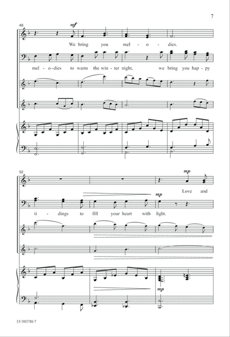 Here We Come A-Caroling Here We Come A-Caroling 4-Part scores gallery preview page 7