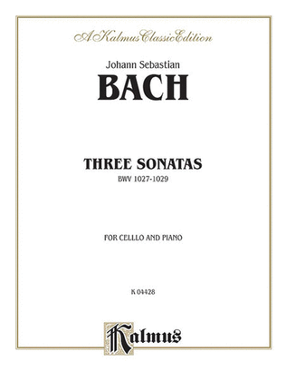 Book cover for Three Sonatas for Viola da Gamba, BWV 1027-29
