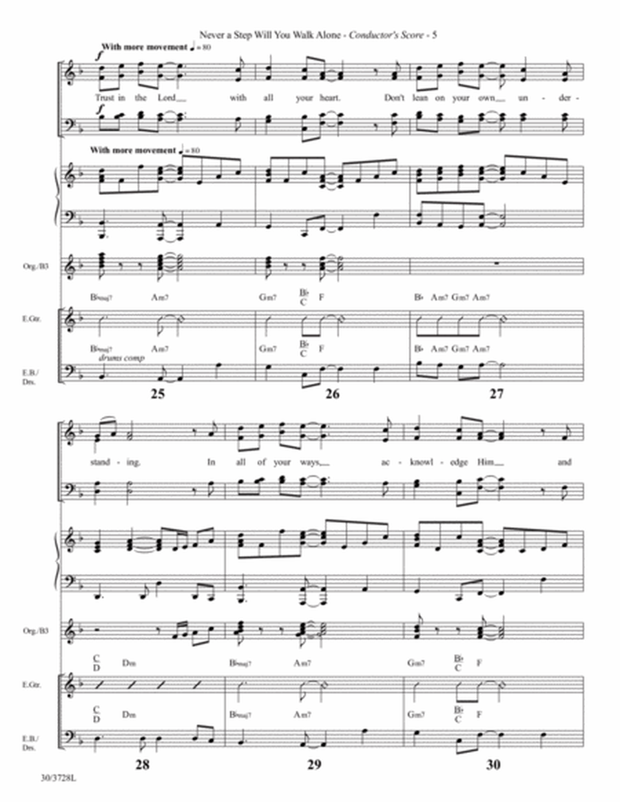 Never a Step Will You Walk Alone - Rhythm Score and Parts