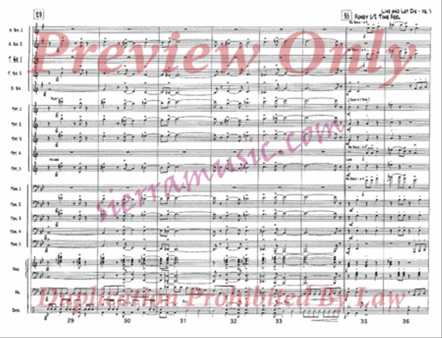 Live and Let Die Jazz Ensemble scores gallery preview page 6