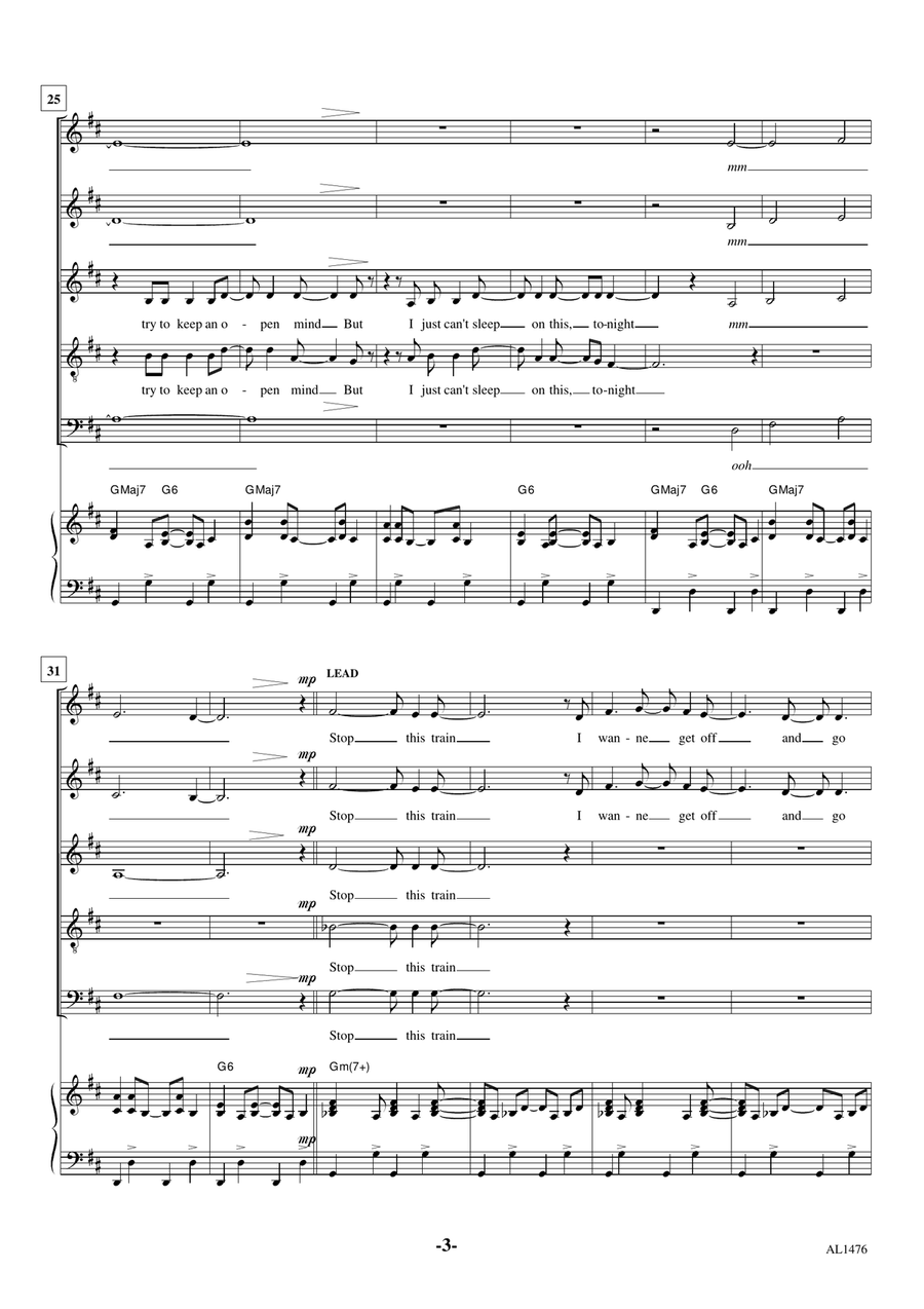 Stop This Train Stop This Train 4-Part scores gallery preview page 3