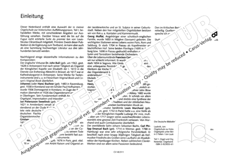 Orgelschule zur historischen Auffuhrungspraxis