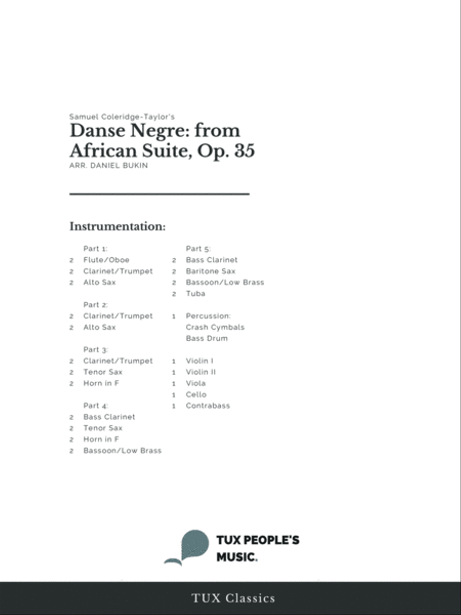 Danse Negre: African Suite, Op.35 Concert Band scores gallery preview page 2