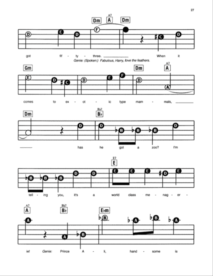 Prince Ali (from Disney's Aladdin) Electronic Keyboard scores gallery preview page 4