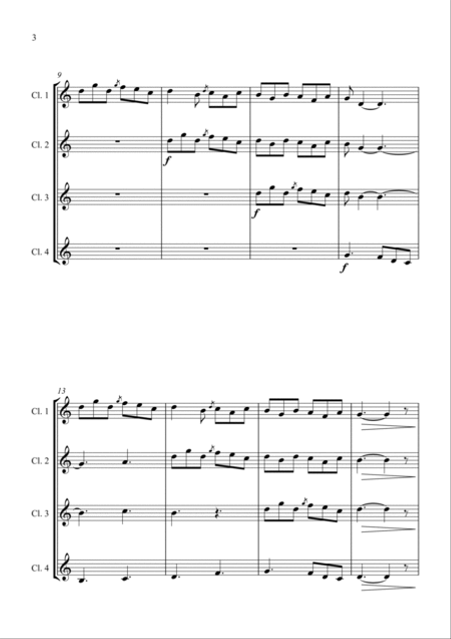 Celtic Lament - for Clarinet Quartet Clarinet Quartet scores gallery preview page 4