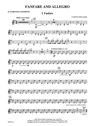 Fanfare and Allegro: E-flat Baritone Saxophone