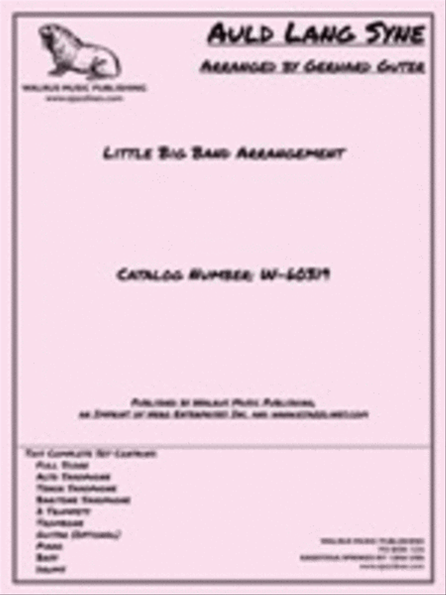 Auld Lang Syne Big Band scores gallery preview page 1