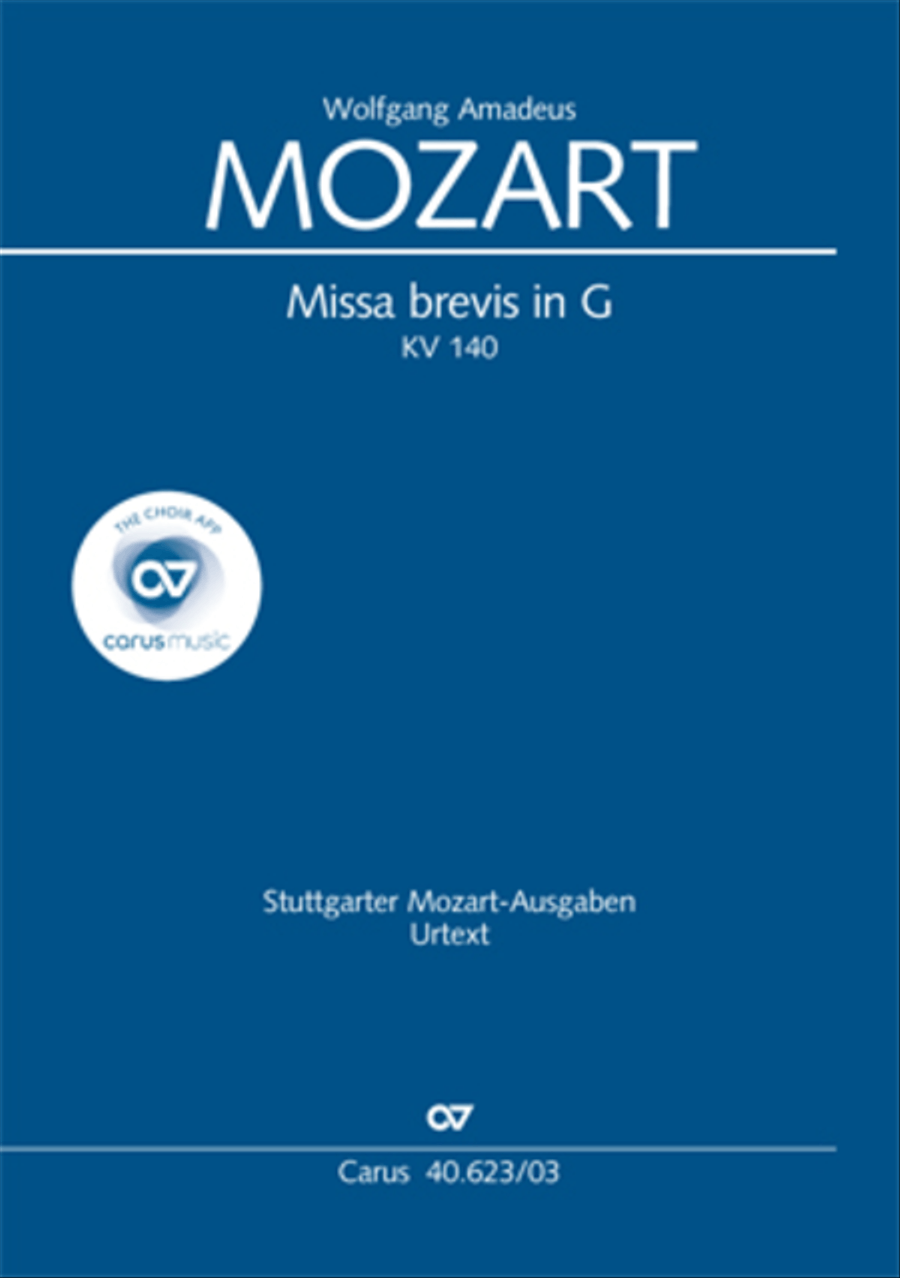 Missa brevis in G major 4-Part scores gallery preview page 1