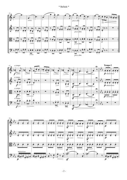 Ballade (For String Quartet) image number null