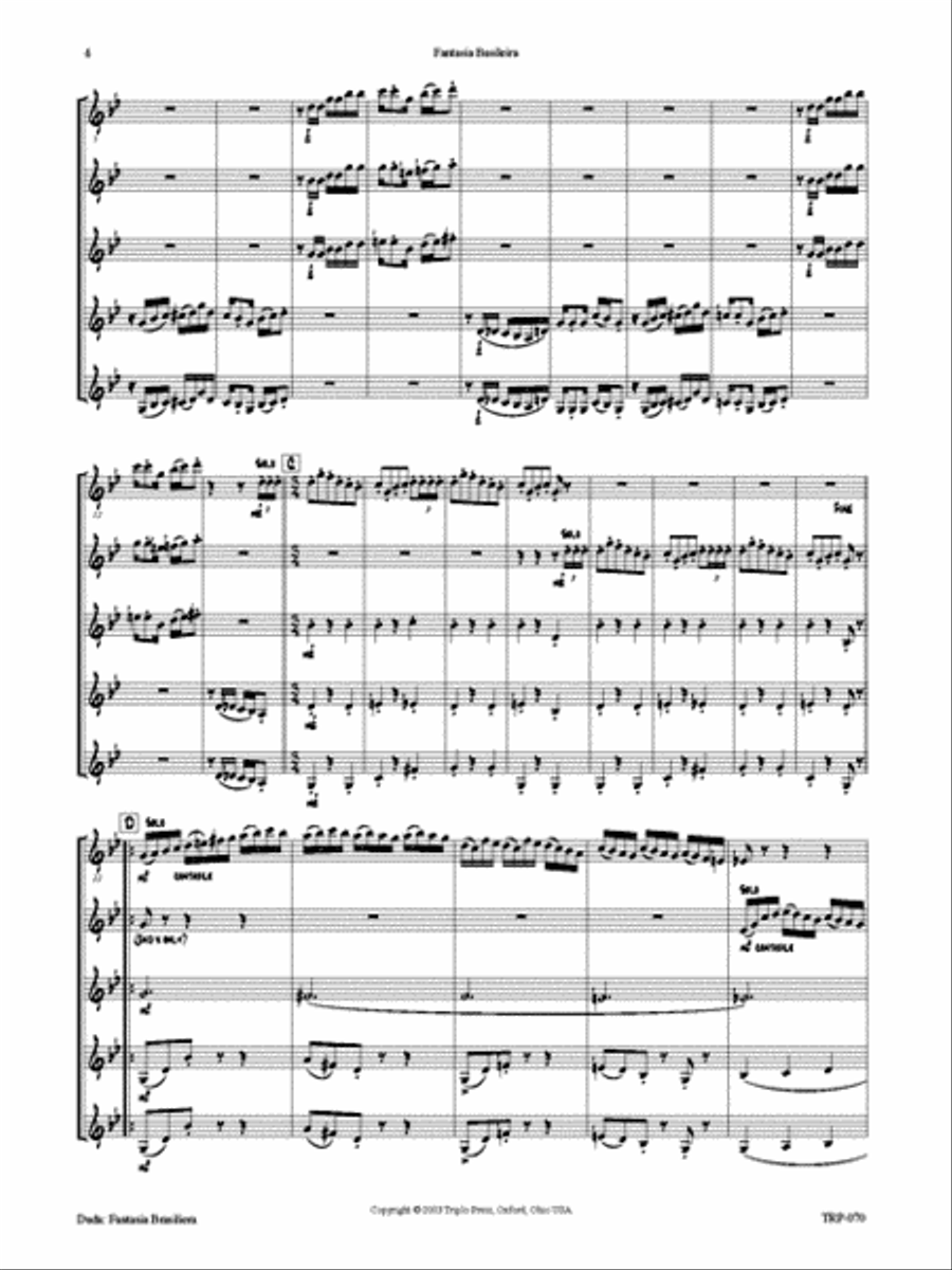 Fantasia Brasileira Fantasia Brasileira Small Ensemble scores gallery preview page 5