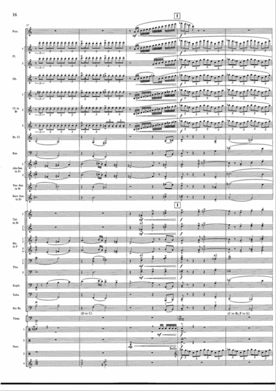 Cry of the Last Unicorn Concert Band scores gallery preview page 16