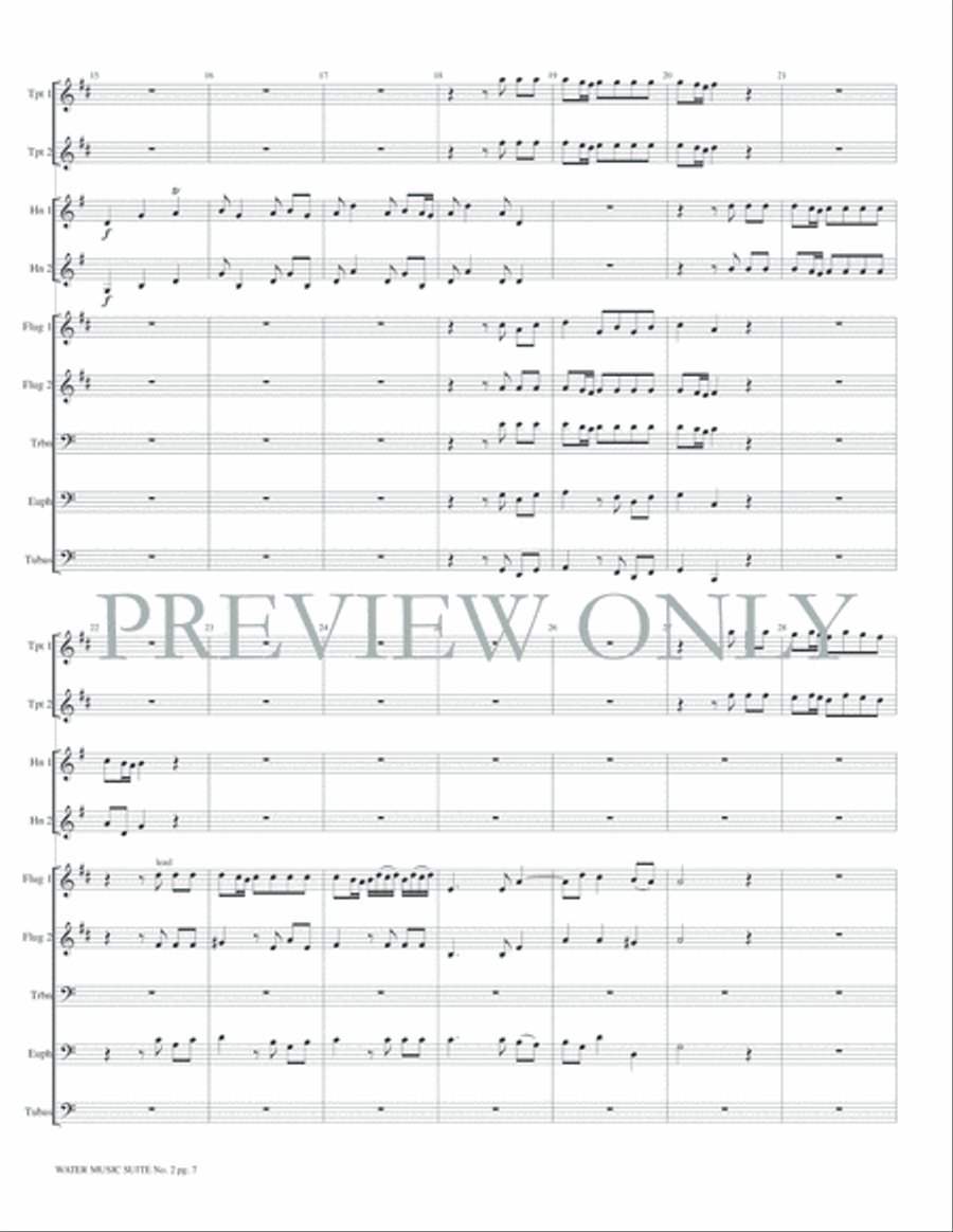 Water Music Suite No. 2 Water Music Suite No. 2 Brass Ensemble scores gallery preview page 9