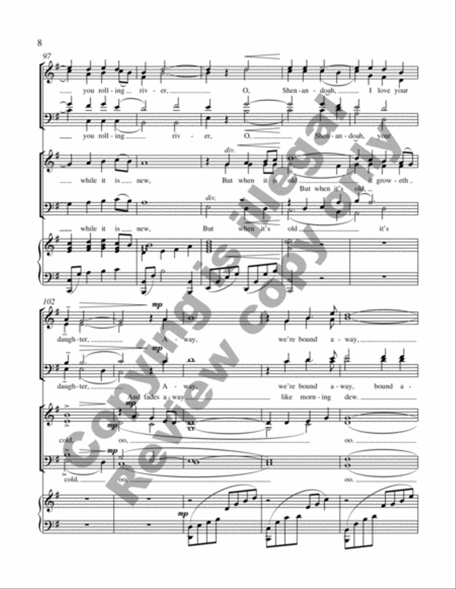 The Water is Wide 4-Part scores gallery preview page 9