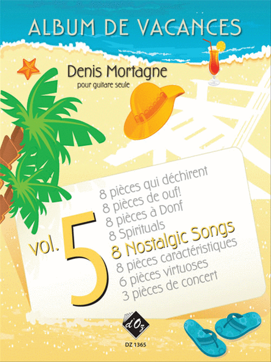 Album de vacances, vol. 5 / 8 Nostalgic Songs Classical Guitar scores gallery preview page 1