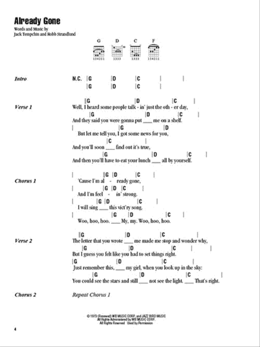 Eagles – Strum & Sing Guitar Easy Guitar scores gallery preview page 3