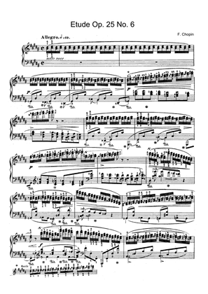 Chopin Etude Op. 25 No. 6 in G-sharp Minor