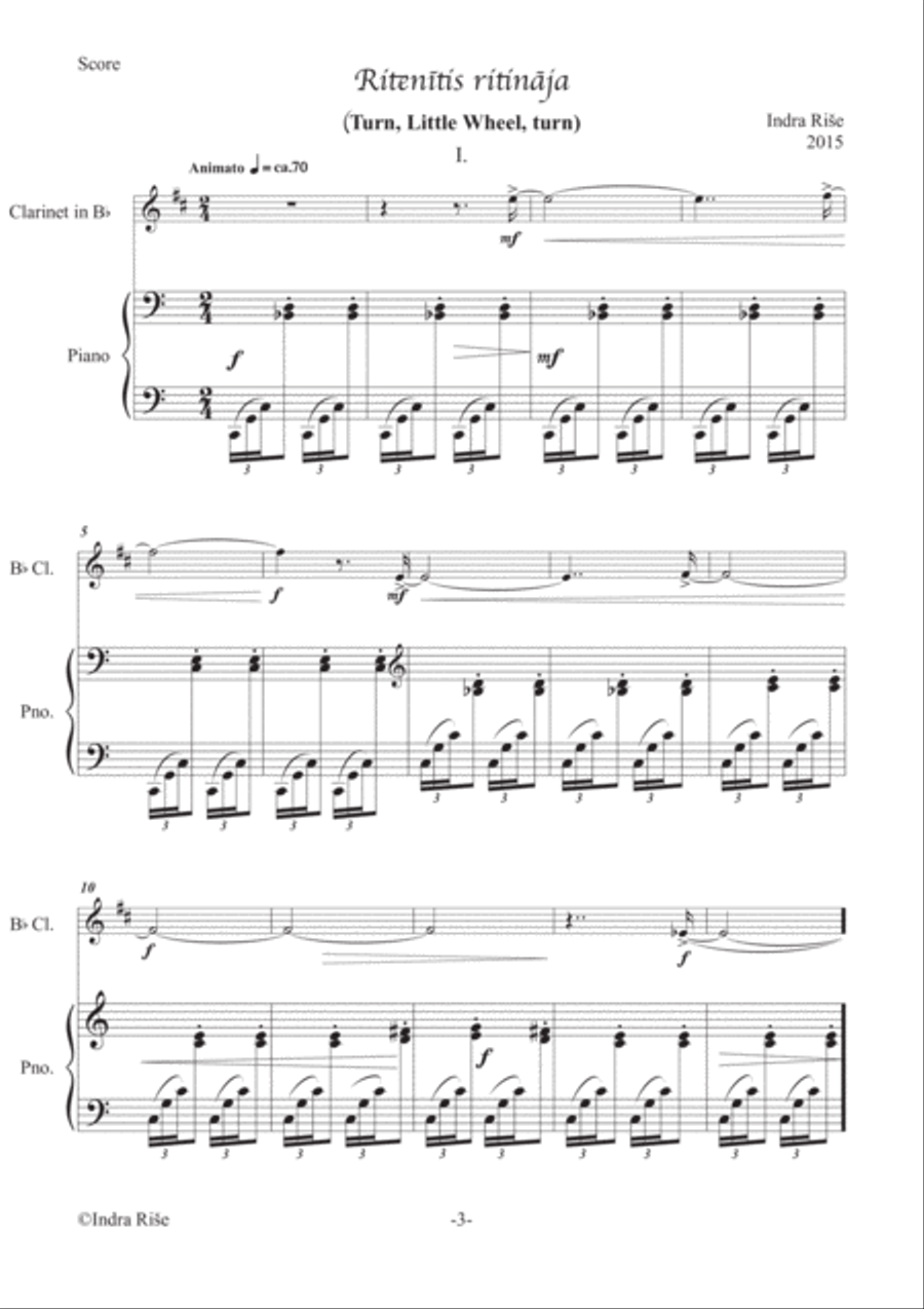 Turn, little Wheel, turn Clarinet Solo scores gallery preview page 3