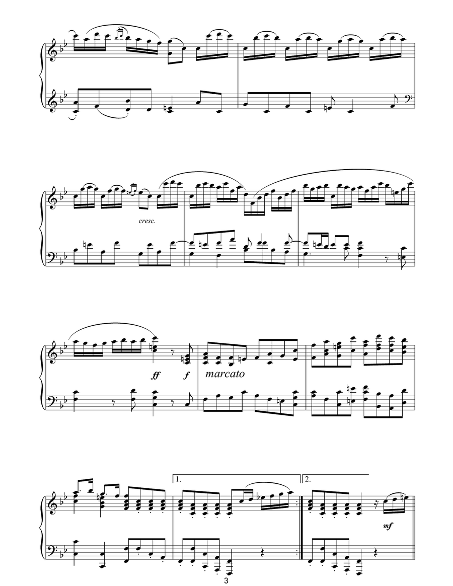 Harp Concerto In Bb Harp scores gallery preview page 3