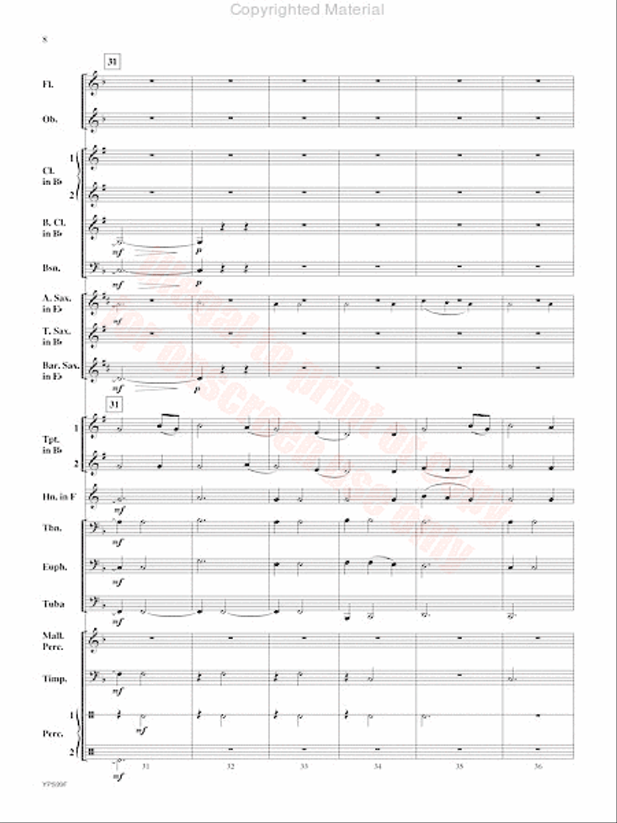 Amazing Grace Concert Band scores gallery preview page 9
