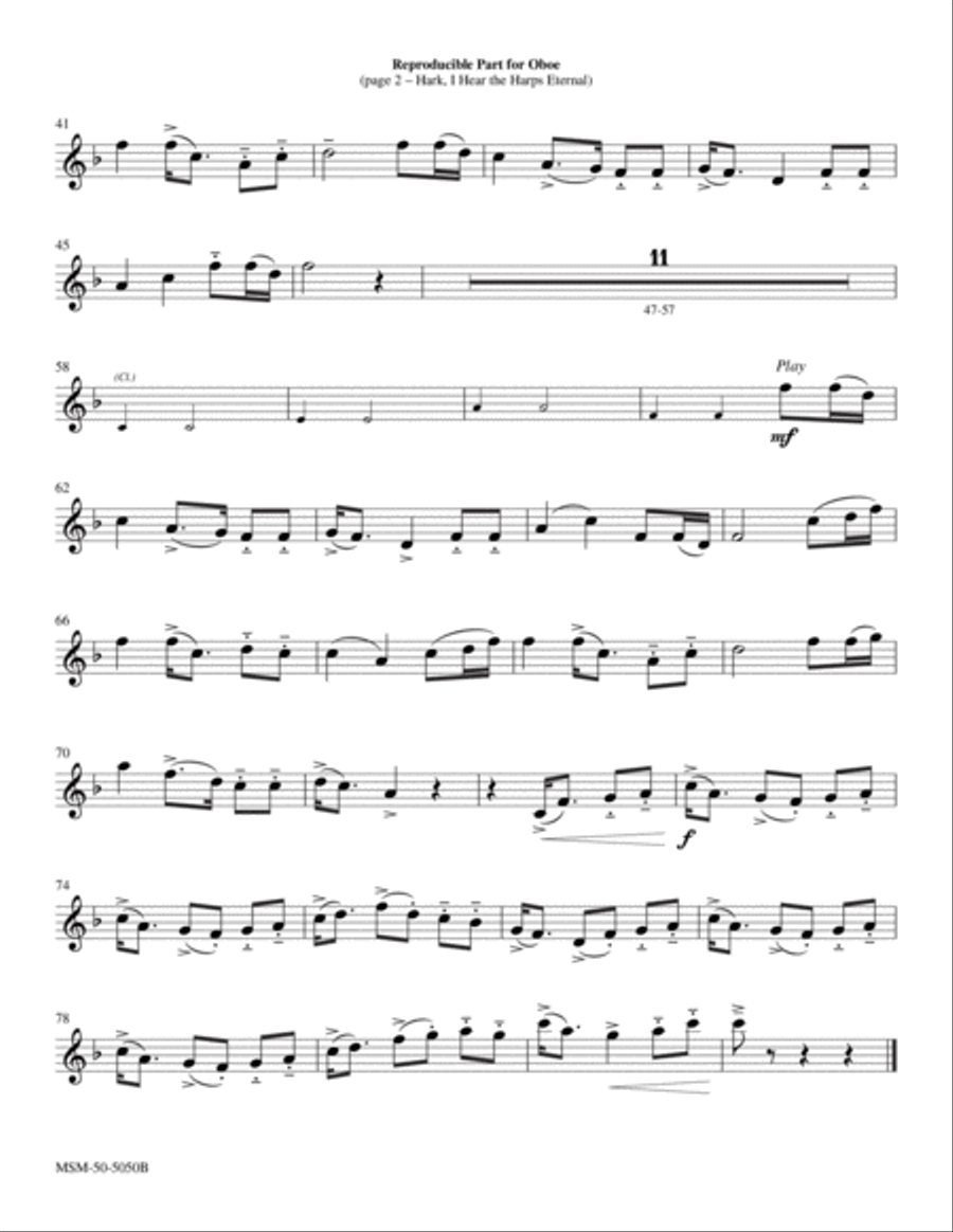 Hark, I Hear the Harps Eternal Choir scores gallery preview page 4