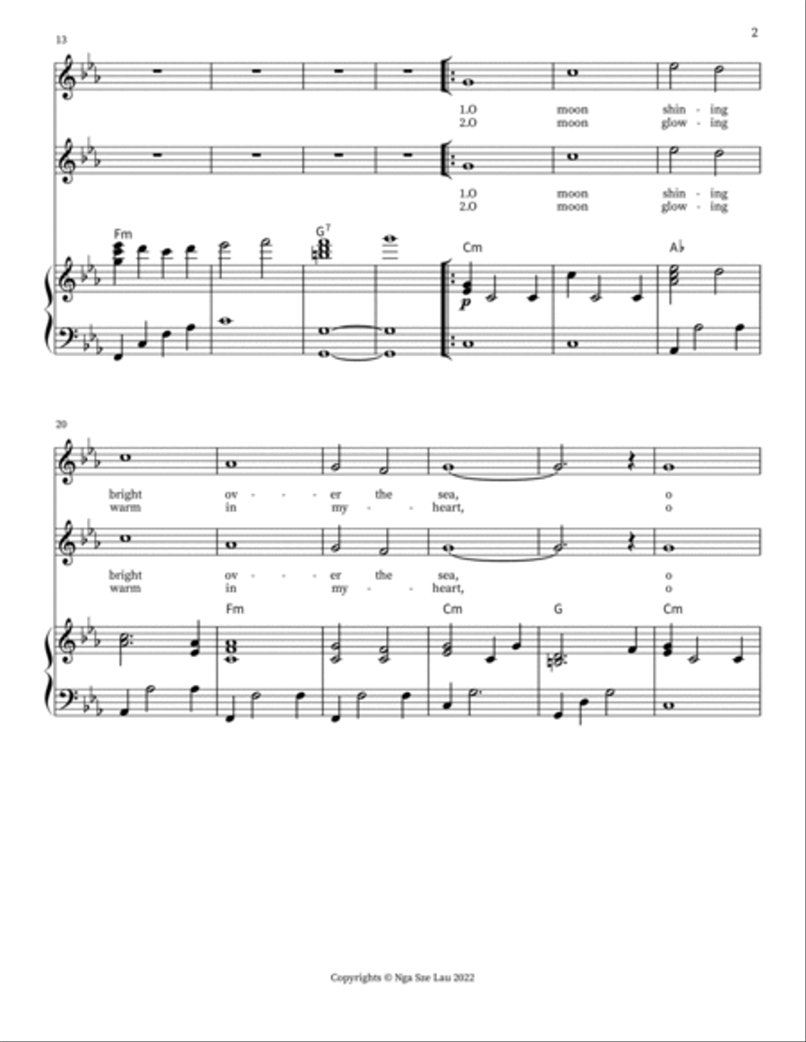 Moon My Wish Moon My Wish 2-Part scores gallery preview page 2