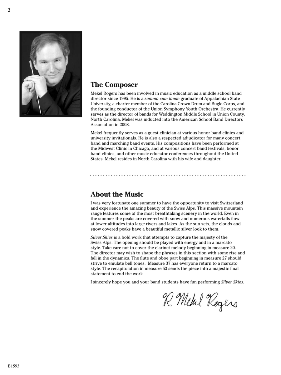 Silver Skies: Score Concert Band - Digital Sheet Music page 2
