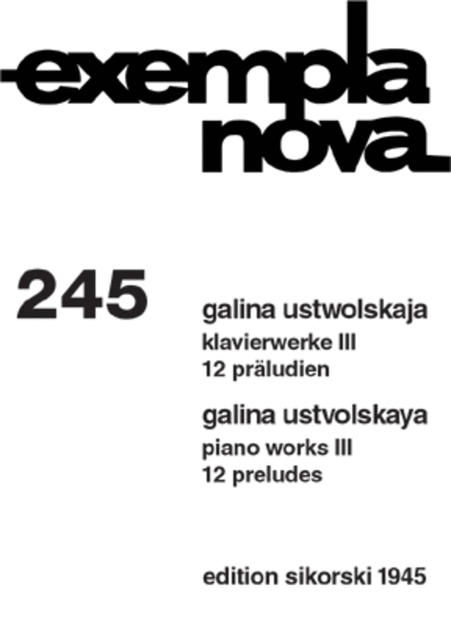 12 Preludes – Volume 3 (Klavierwerke) Piano Solo scores gallery preview page 1