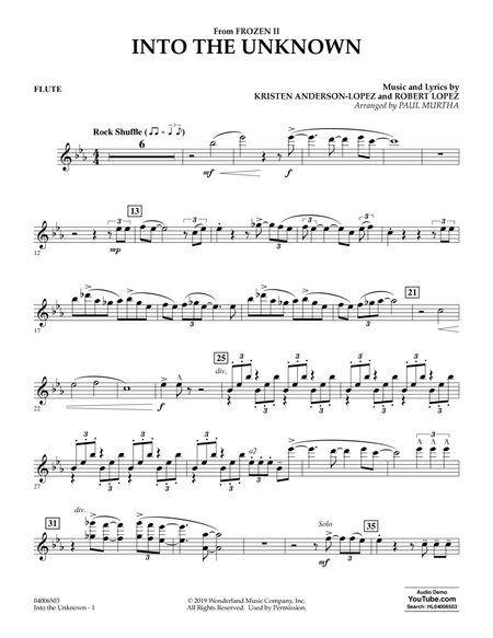 Into the Unknown (from Disney's Frozen 2) (arr. Paul Murtha) - Flute