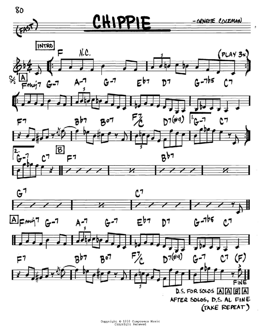 Chippie Piano scores gallery preview page 1