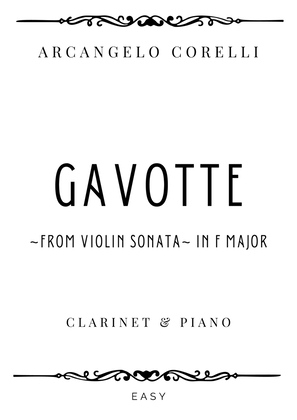 Book cover for Corelli - Gavotte (from Violin Sonata) in F major - Easy