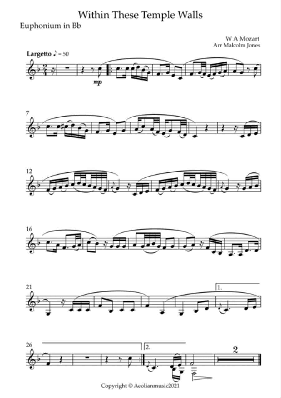 Within These Temple Walls Euphonium scores gallery preview page 3