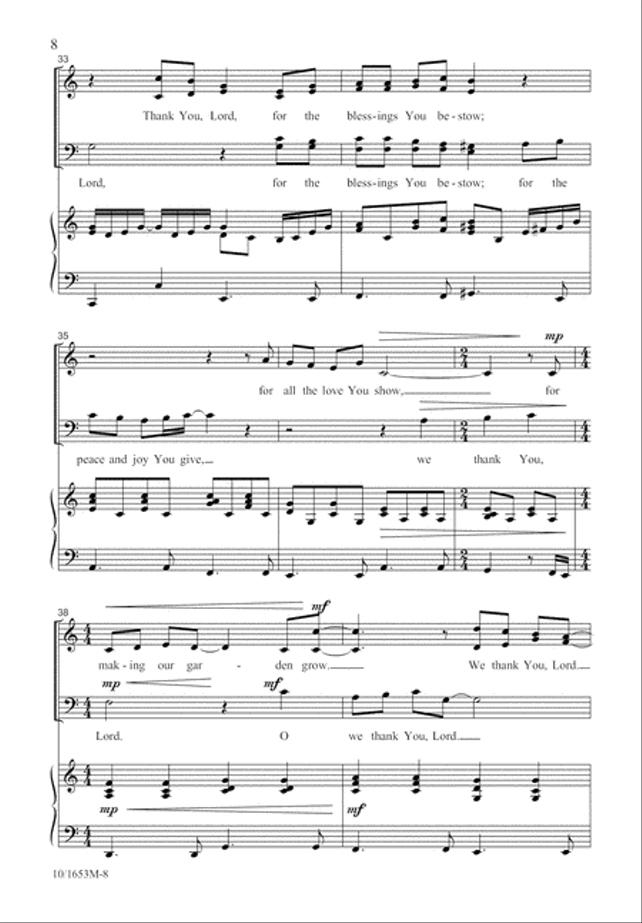 A Thanksgiving Garden 4-Part scores gallery preview page 9