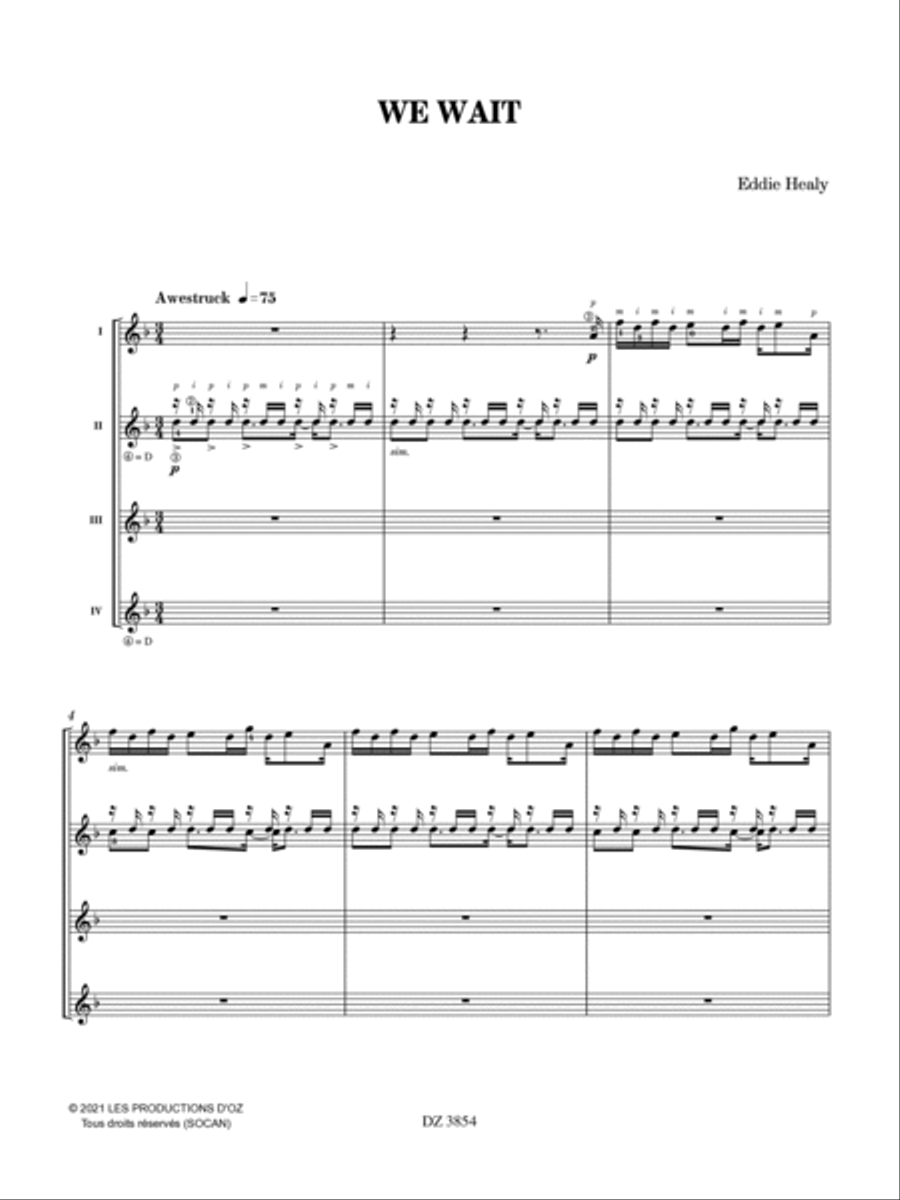 We Wait We Wait Guitar Ensemble scores gallery preview page 3