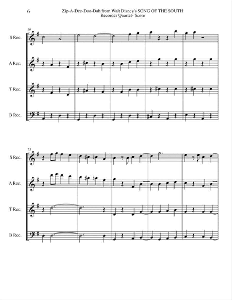 Zip-A-Dee-Doo-Dah Zip-A-Dee-Doo-Dah Small Ensemble scores gallery preview page 6