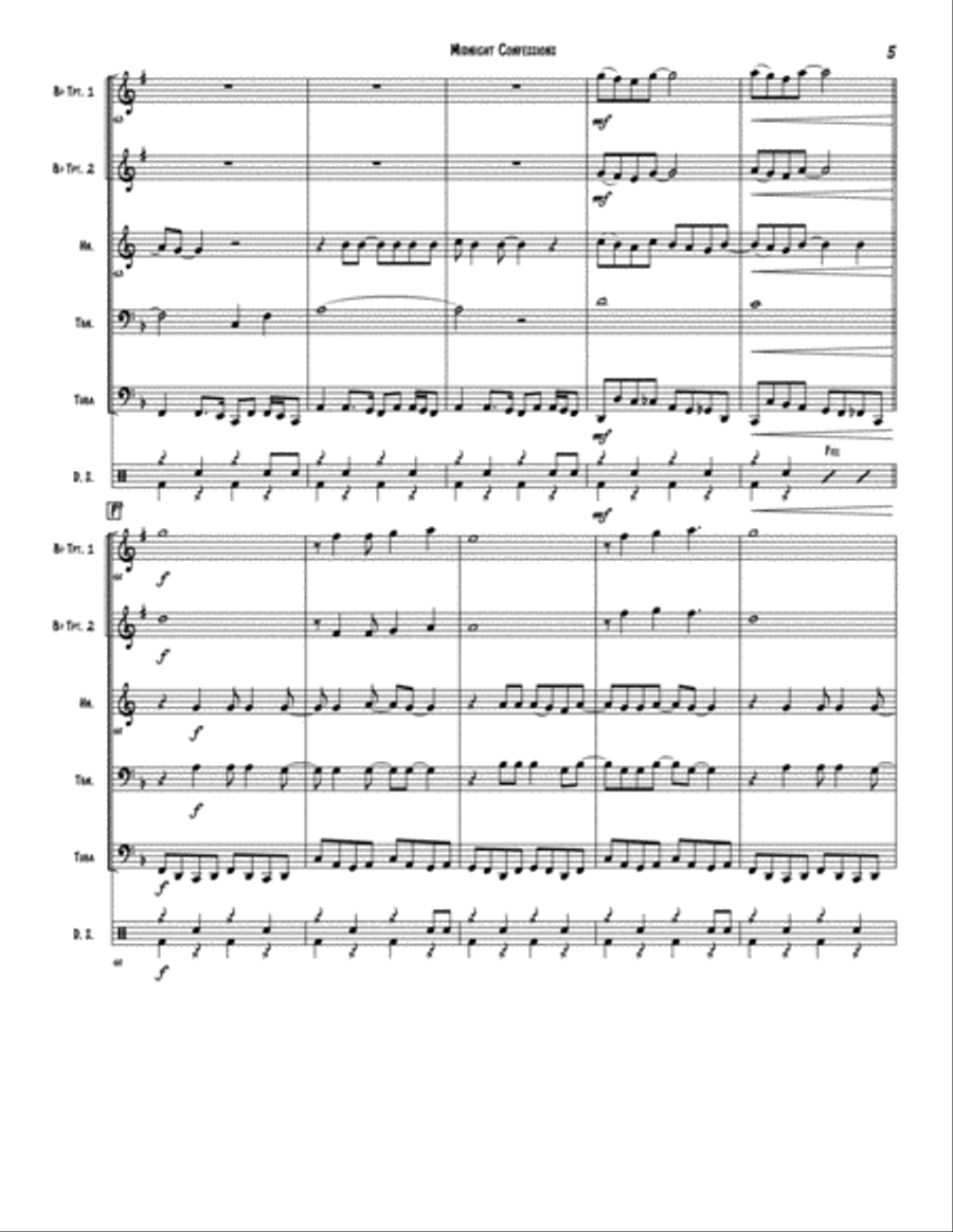 Midnight Confessions Brass Ensemble scores gallery preview page 5