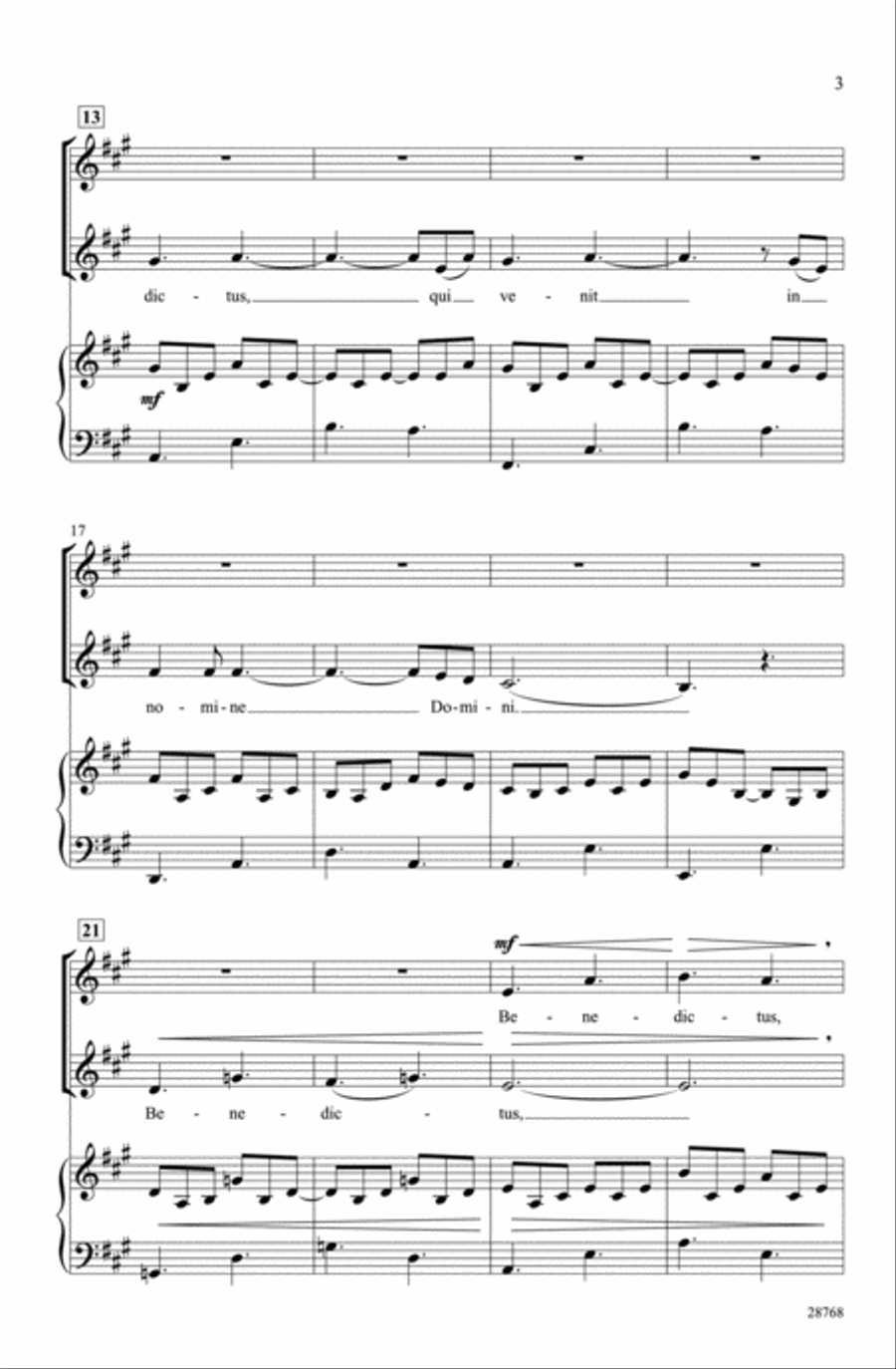 Benedictus 2-Part scores gallery preview page 3