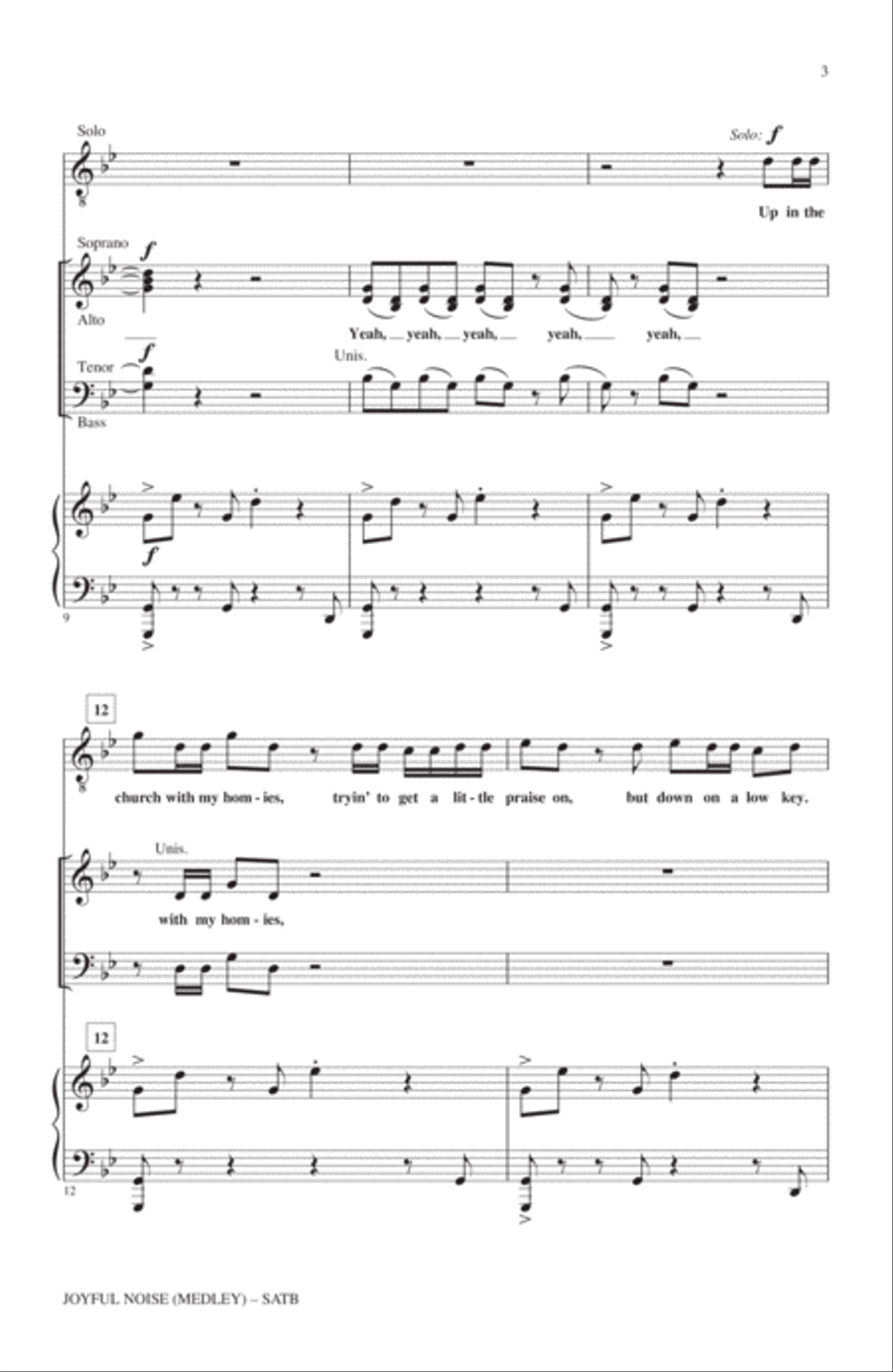 Joyful Noise (Medley) 4-Part scores gallery preview page 2
