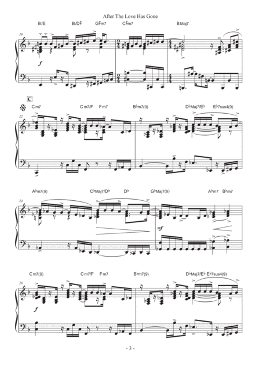 After The Love Has Gone Piano Solo scores gallery preview page 3