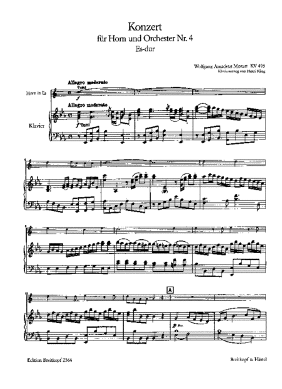 Horn Concertos Nos. 1–4 Piano Accompaniment scores gallery preview page 2
