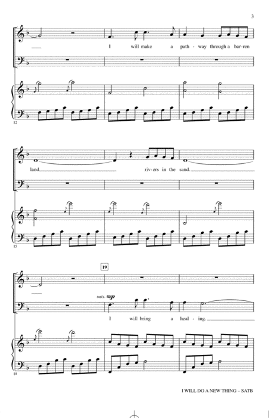 I Will Do A New Thing 4-Part scores gallery preview page 2