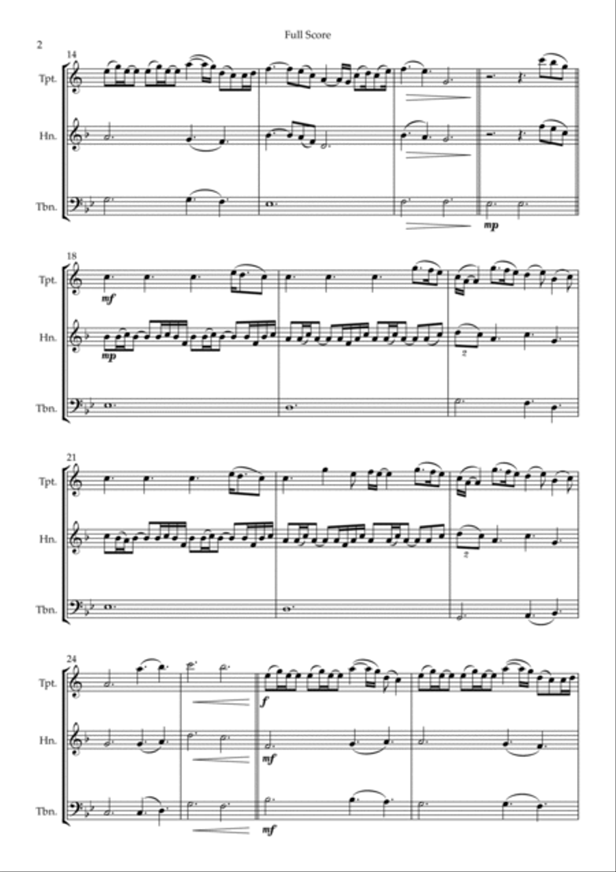A Thousand Years Brass Ensemble scores gallery preview page 2