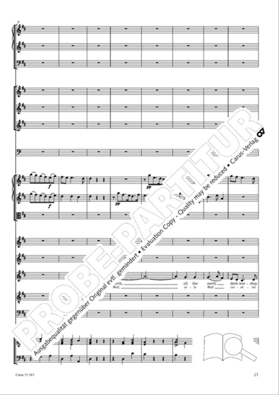 Te Deum for the Victory of Dettingen SSATB scores gallery preview page 38