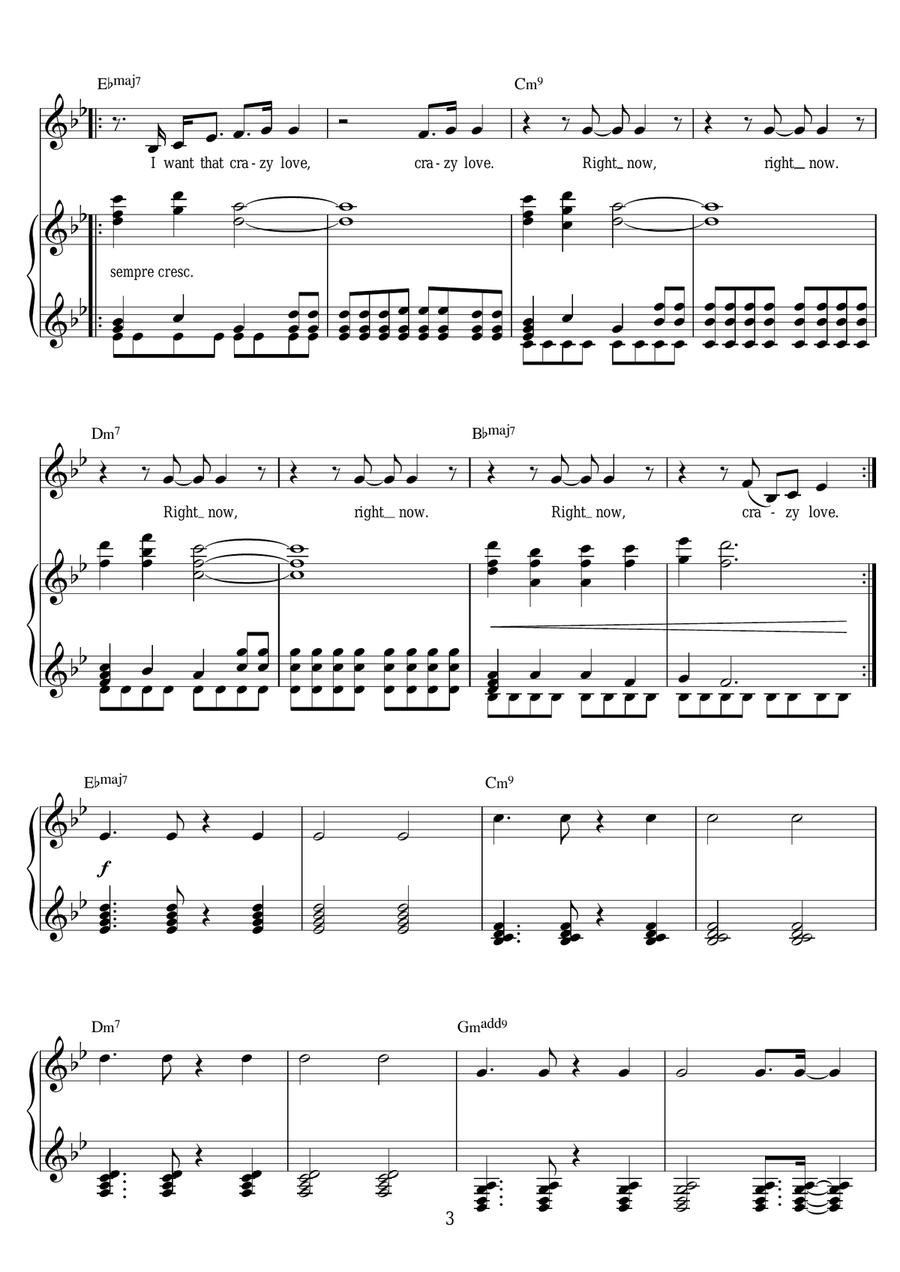 Pursuit Of Happiness Piano Solo scores gallery preview page 3